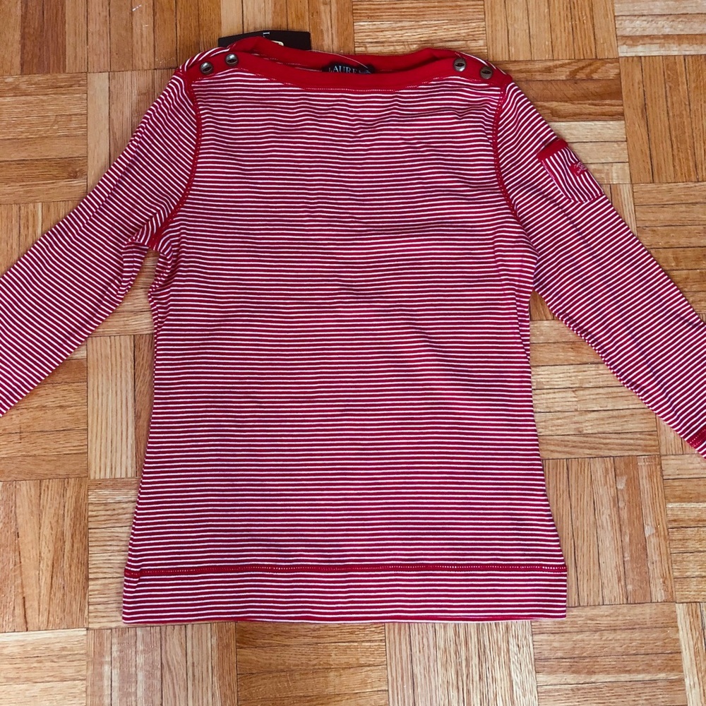 NWT Ralph Lauren Red Stripe Top size S